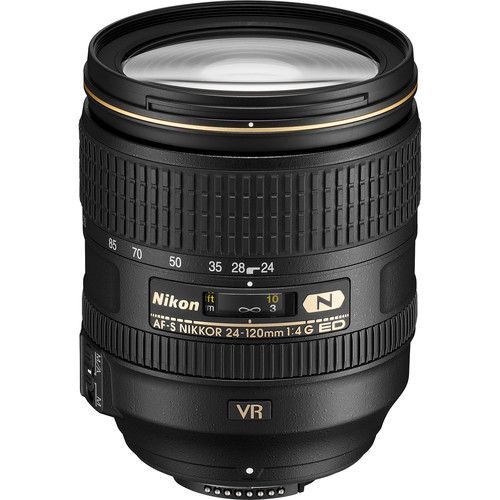 Объектив Nikon 24-120mm f/4G ED VR AF-S Nikkor, черный купить по